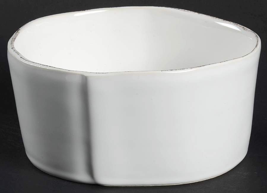 Lastra White (Bright White Glaze) Coupe Cereal Bowl by Vietri (Italy)-1