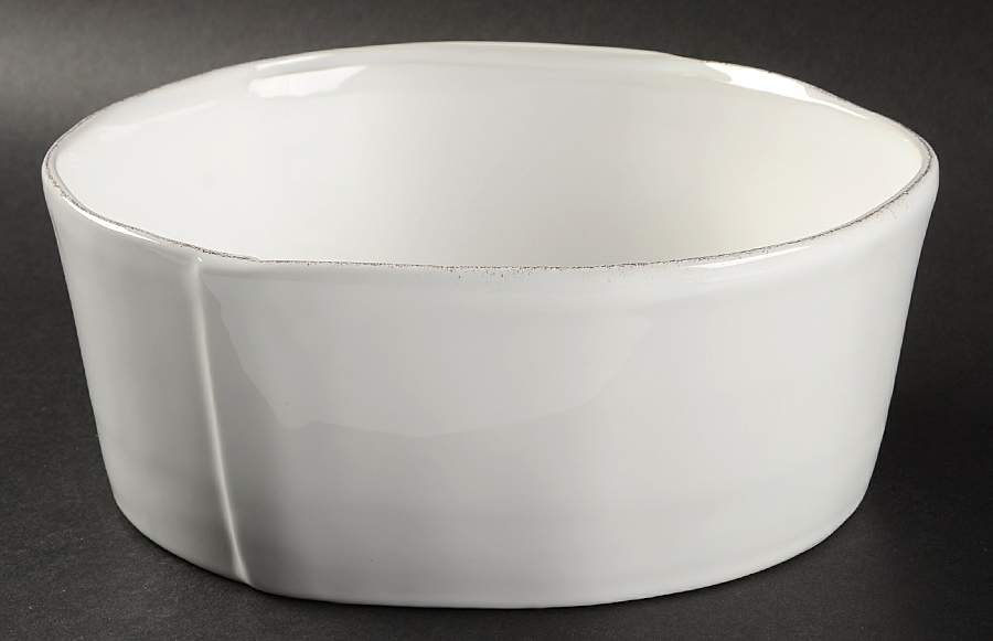 Lastra White (Bright White Glaze) Medium Serving Bowl by Vietri (Italy)-1