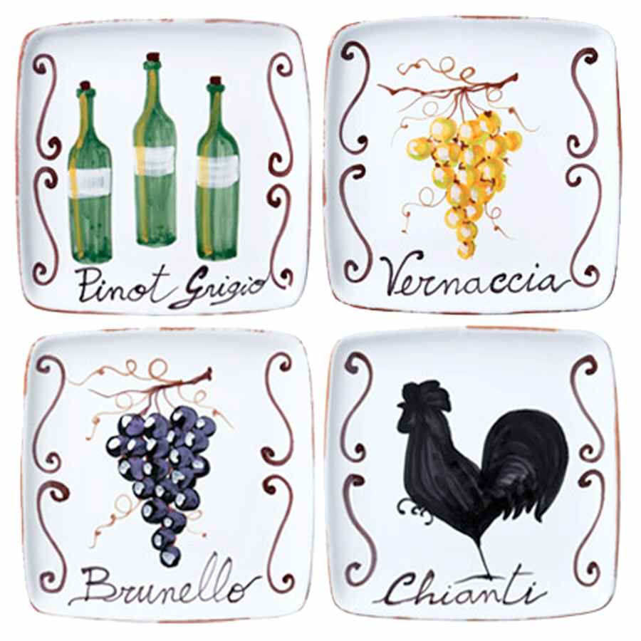 Vino Individual Cheese Plate by Vietri (Italy)-1