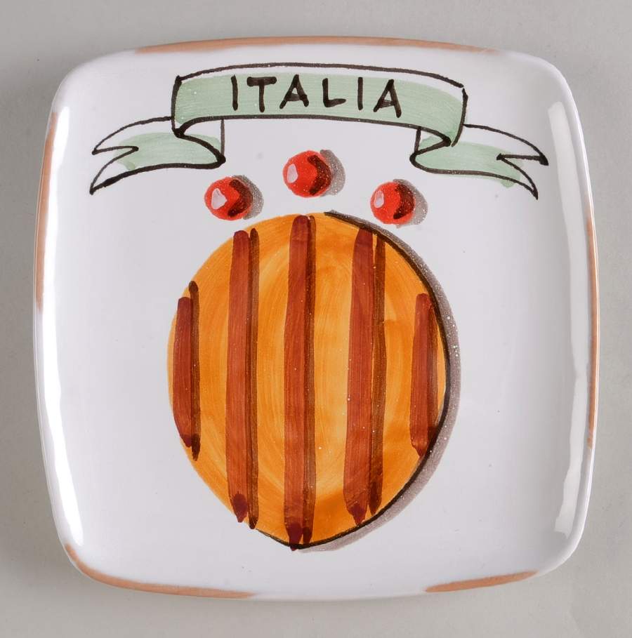 Vino Canape Plate by Vietri (Italy)-1