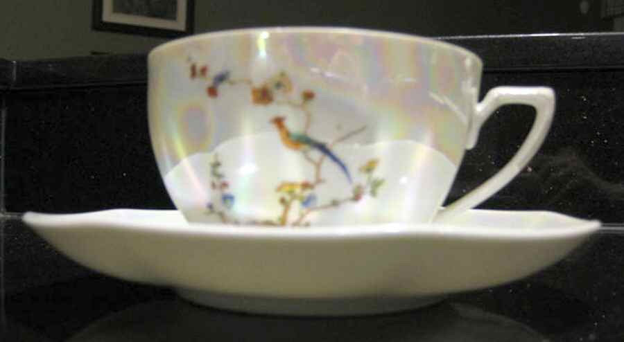 VIT359 Flat Cup & Saucer Set by Victoria (Czech)-1