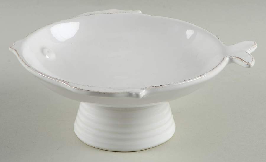 Lastra Fish Round Compote (Height X Width) by Vietri (Italy)-1