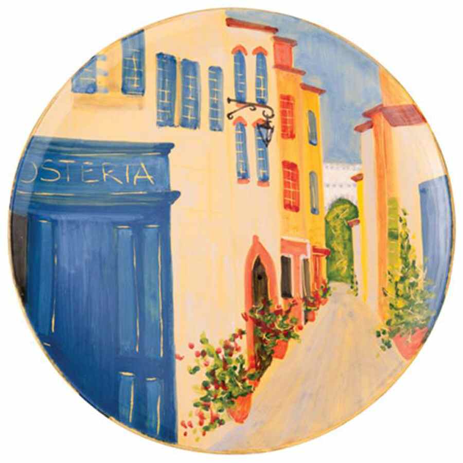 Village Views Wall Plate by Vietri (Italy)-1