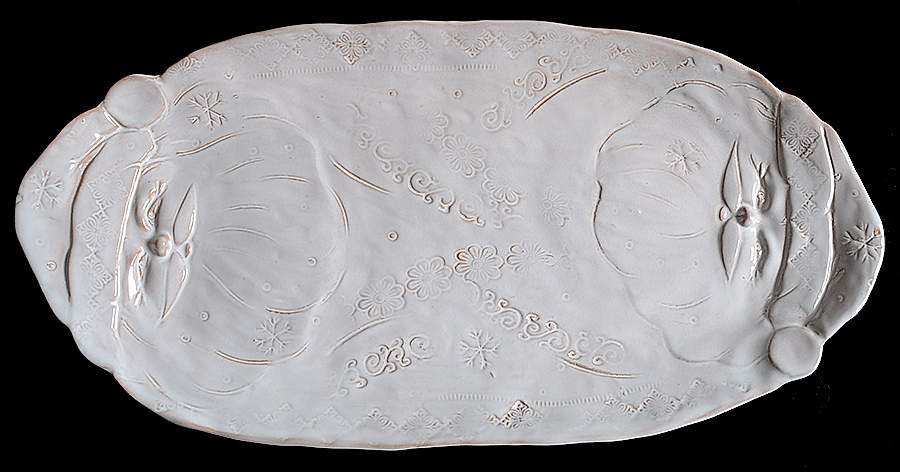 Bellezza Holiday 16" Oval Serving Platter by Vietri (Italy)-1