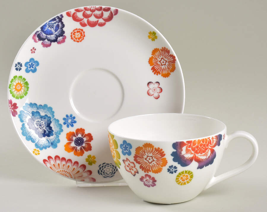Anmut Bloom Breakfast Cup & Saucer Set by Villeroy & Boch-1