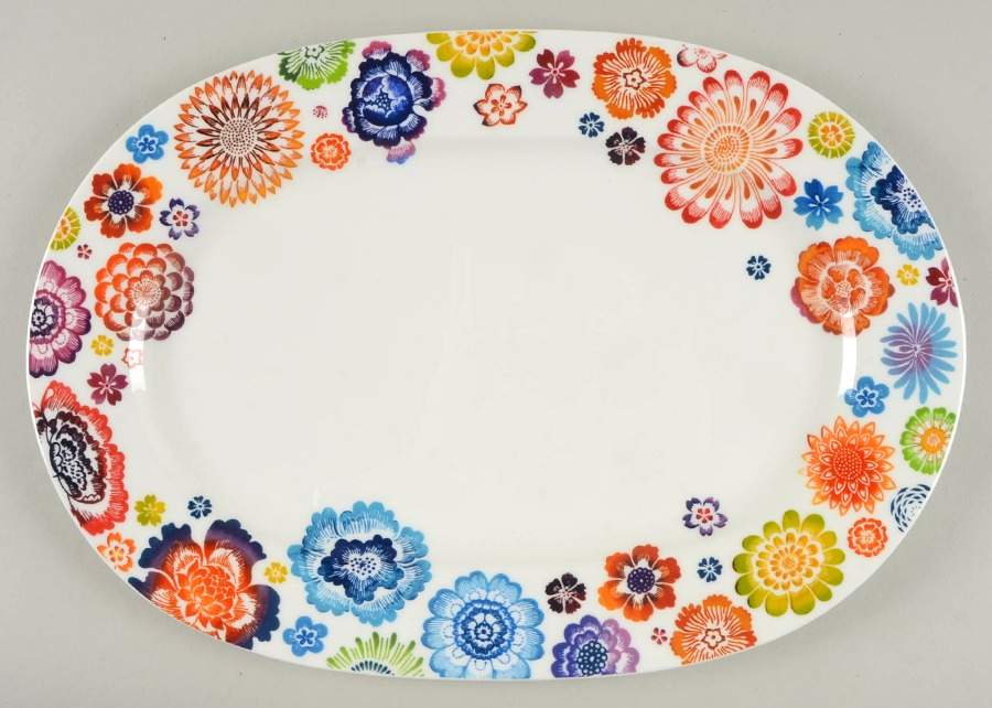 Anmut Bloom 13" Oval Serving Platter by Villeroy & Boch-1