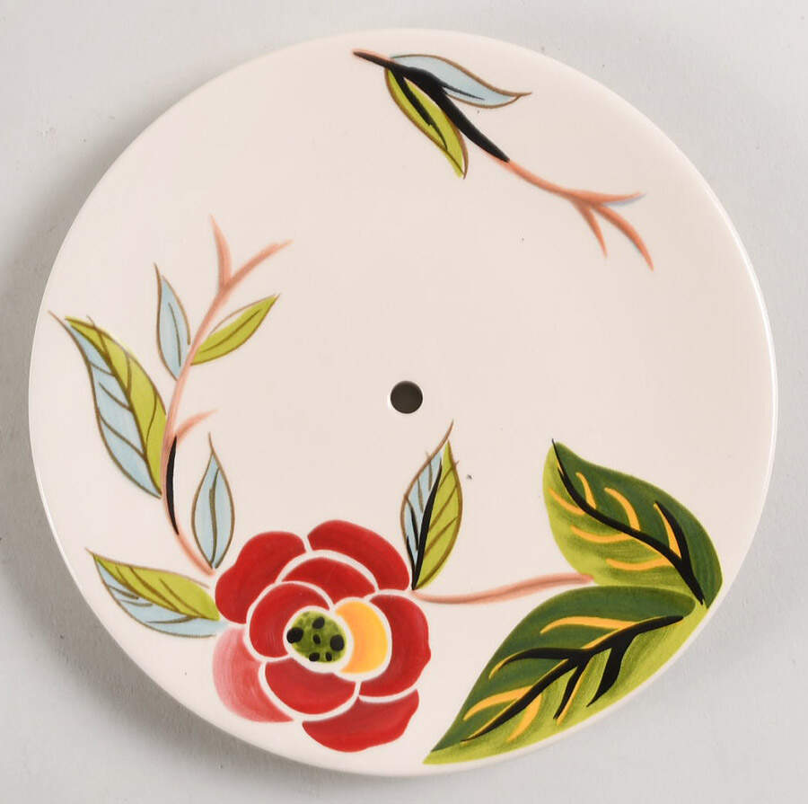 Rose Print Top Tray for 2 Tier Serving Tray by Vida By Eva Mendes-1