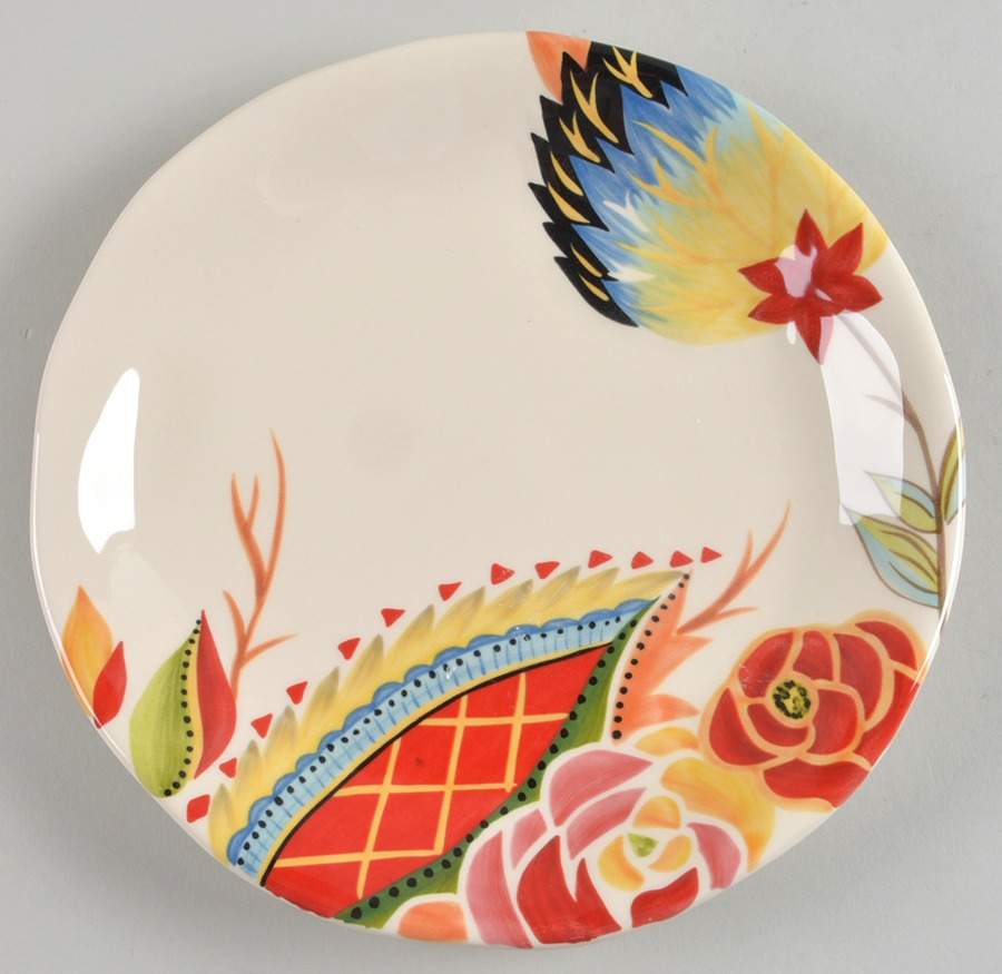 Rose Print Salad Plate by Vida By Eva Mendes-1
