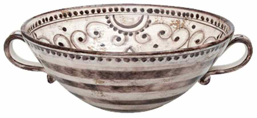 Arabesca 15" Round Handled Bowl by Vietri (Italy)-1
