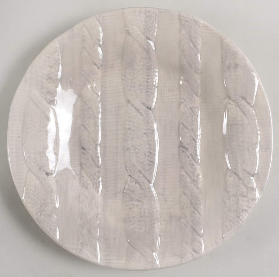 Cable Knit Salad Plate by Vietri (Italy)-1