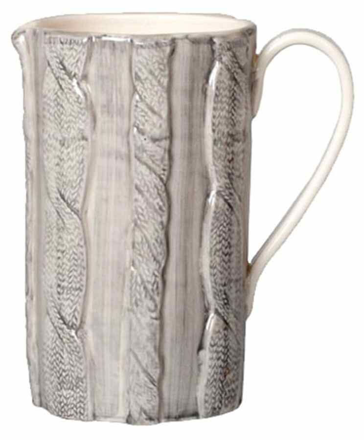 Cable Knit 48 Oz Pitcher by Vietri (Italy)-1