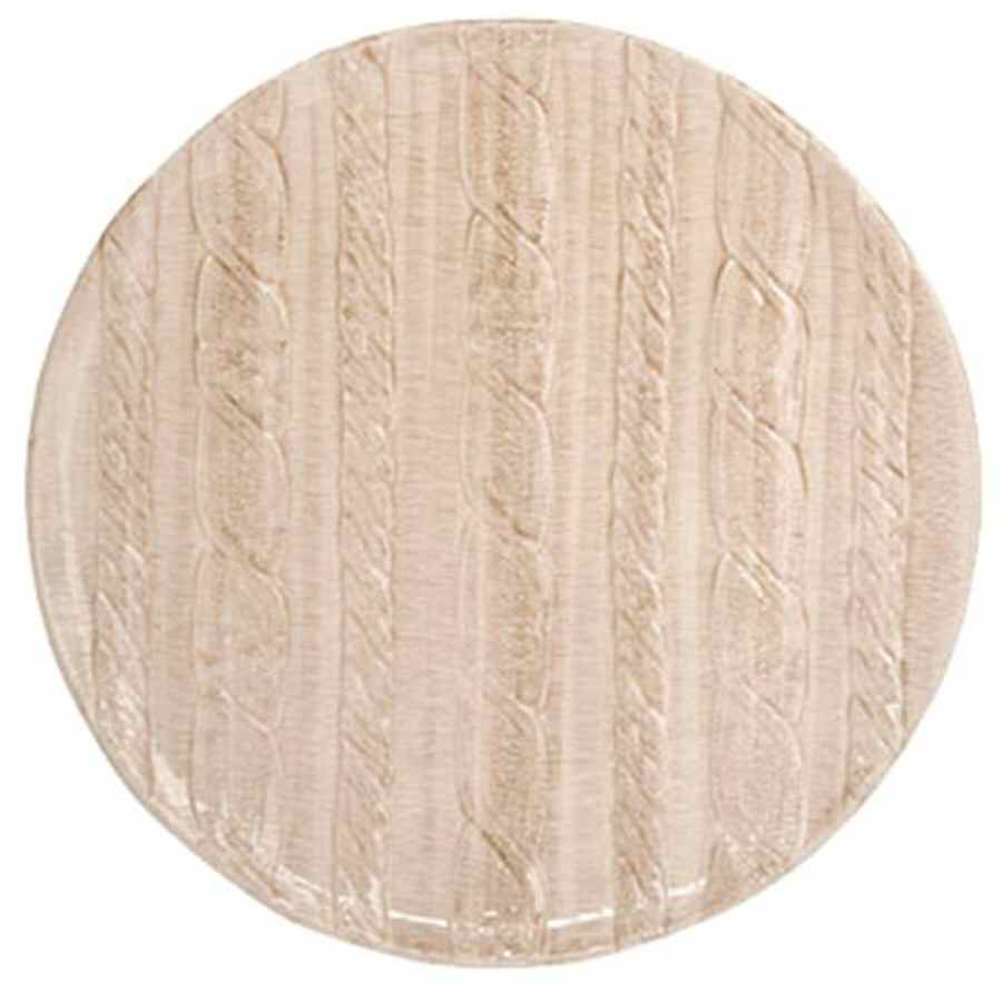 Cable Knit Salad Plate by Vietri (Italy)-1
