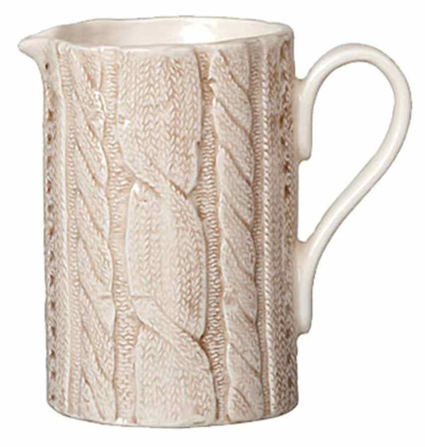 Cable Knit 32 Oz Pitcher by Vietri (Italy)-1