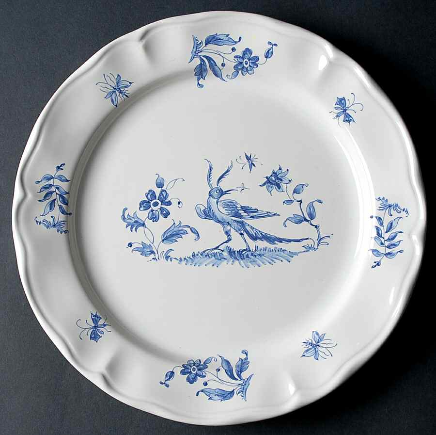 Vieux Provence Blue Dinner Plate by Varages-1