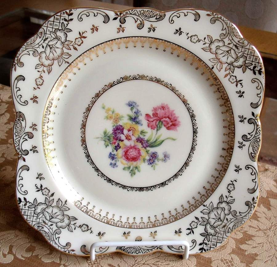 VIT370 Square Salad Plate by Victoria (Czech)-1