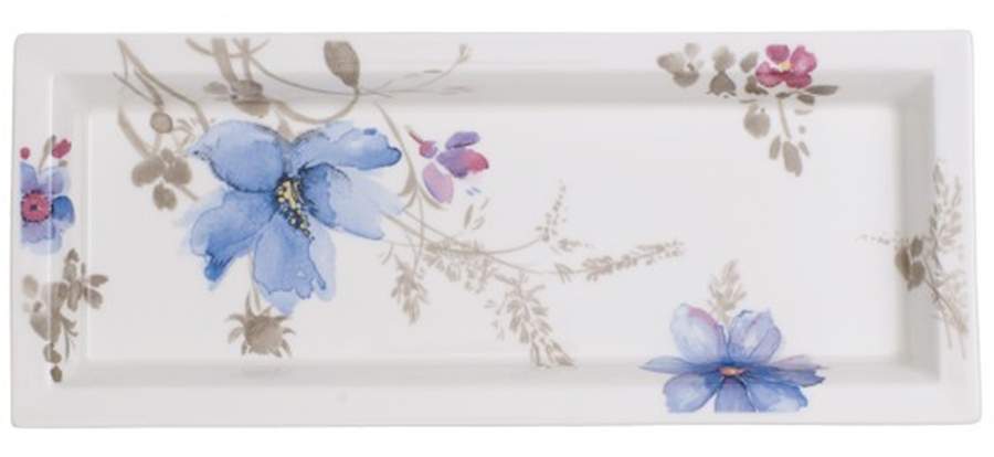 Mariefleur Grey 9" Rectangular Tray by Villeroy & Boch-1