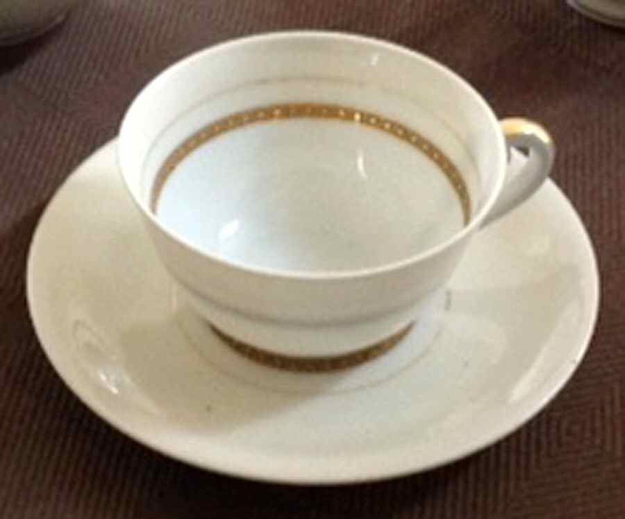 VIG187 Footed Cup & Saucer Set by Vignaud-1