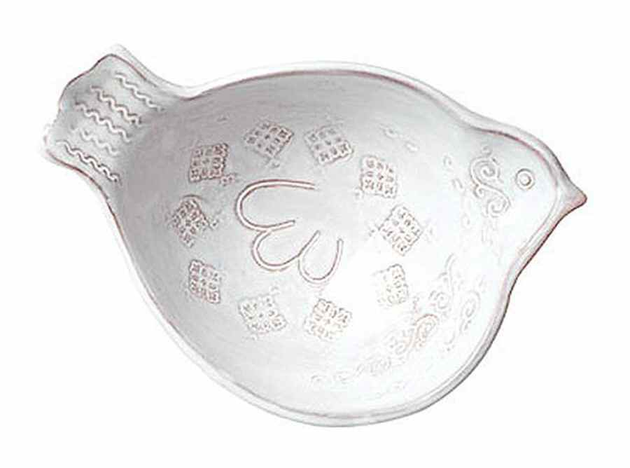 Bellezza Bird White Coupe Cereal Bowl by Vietri (Italy)-1