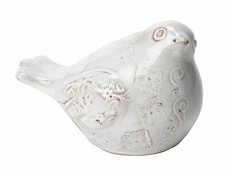 Bellezza Bird White Small Bird Figurine by Vietri (Italy)-1