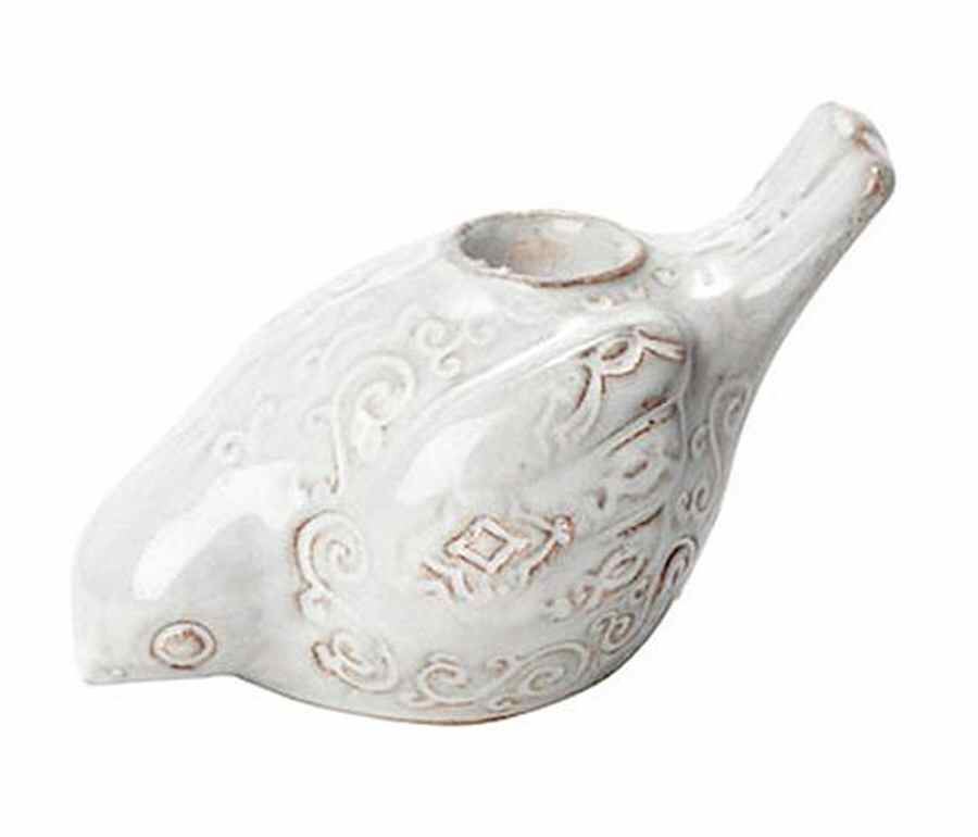 Bellezza Bird White Figural Candlestick by Vietri (Italy)-1