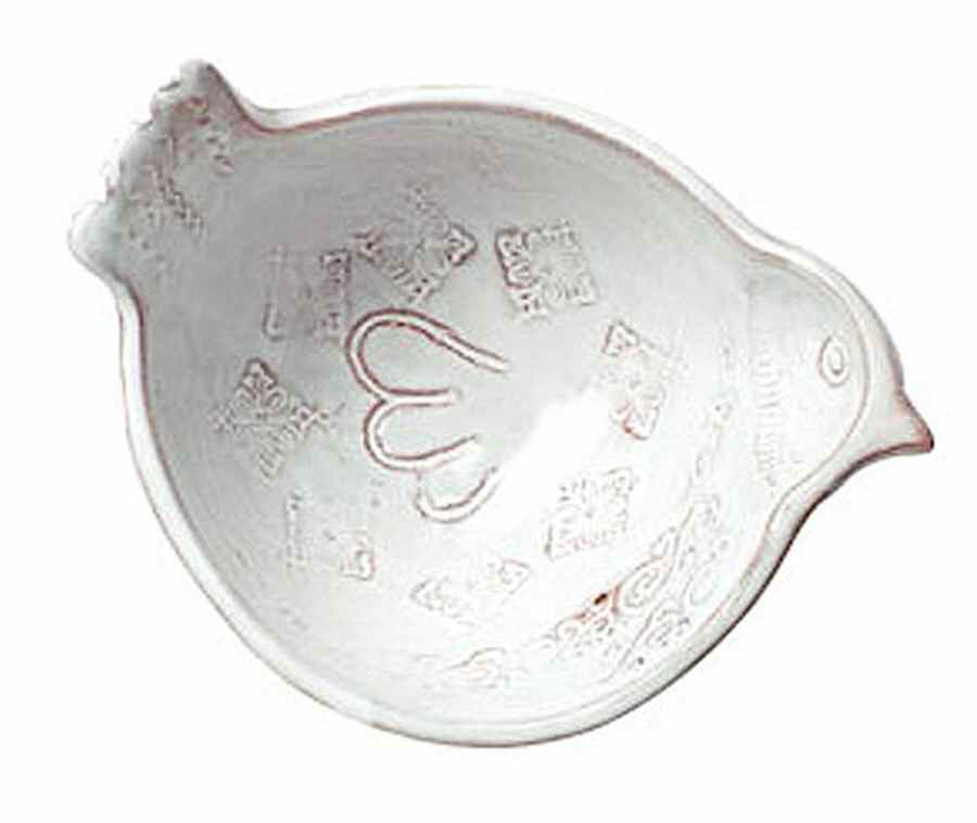 Bellezza Bird White Condiment Bowl by Vietri (Italy)-1
