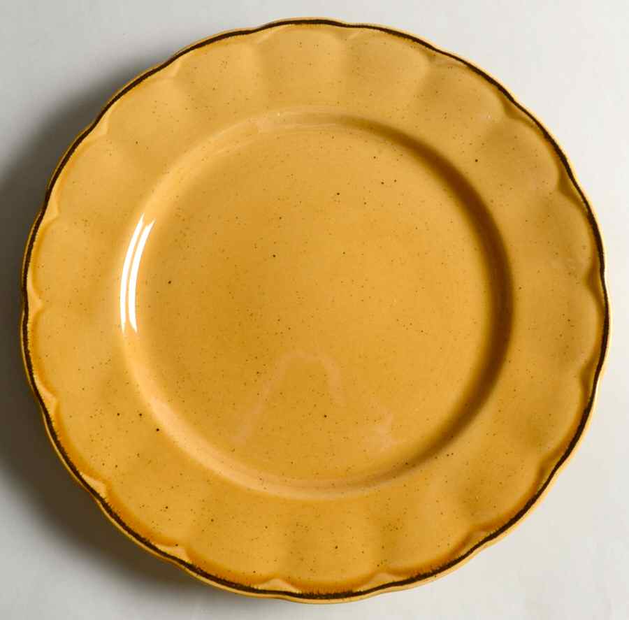 The English Collection Yellow Dinner Plate by Victorian Classics-1