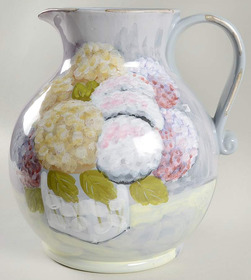 Hydrangea Large Pitcher by Vietri (Italy)-1