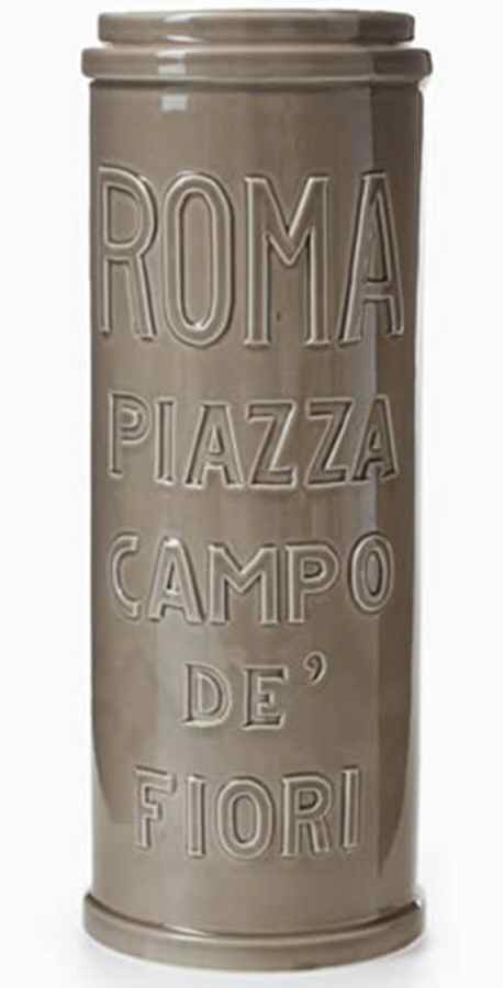 Metro Taupe 14" Vase by Vietri (Italy)-1