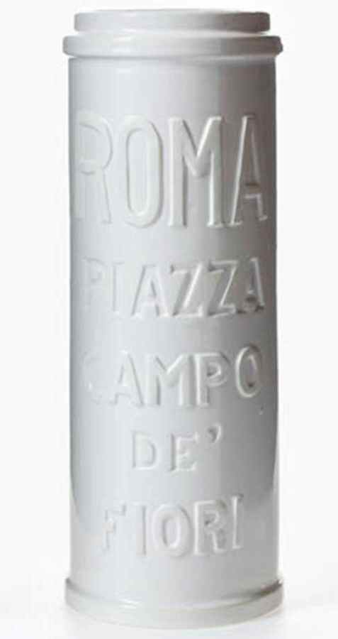 Metro White 14" Vase by Vietri (Italy)-1