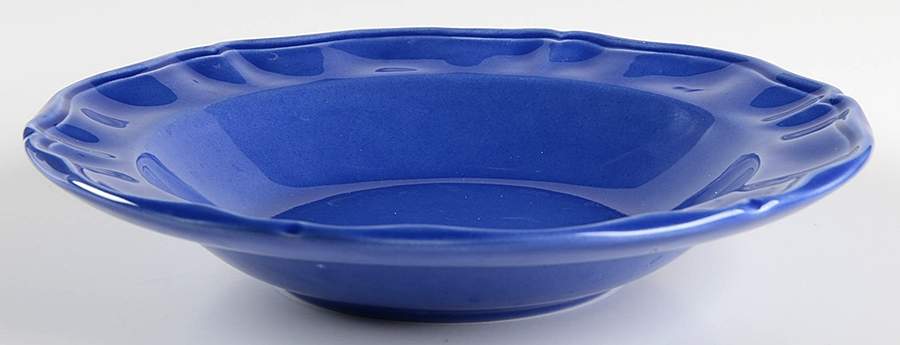 Luberon Blue (Cobalt) Large Rim Soup Bowl by Varages-1