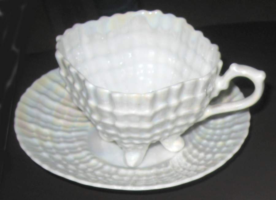 VIT382 Footed Cup & Saucer Set by Victoria (Czech)-1