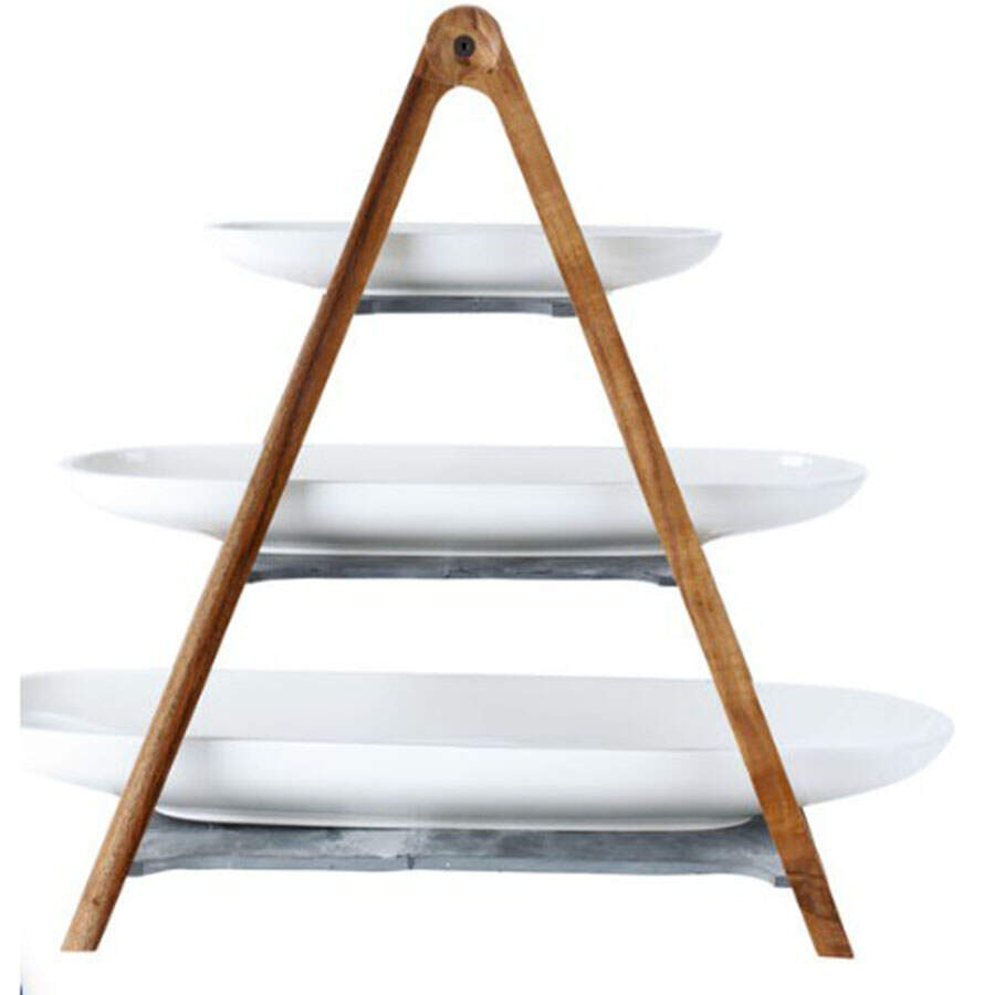 Artesano Original 3 Tier Wood & Slate Serving Tray by Villeroy & Boch-1