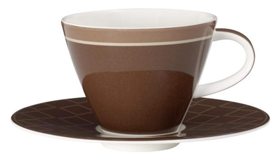 Caffe Club Uni Mocha Flat Cup & Saucer Set by Villeroy & Boch-1