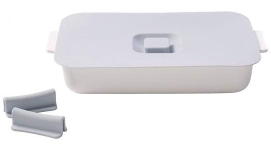 Clever Cooking (Cooking Elements) 11" Rectangular Baker w/Silicone Lid & (2)Grips by Villeroy & Boch-1