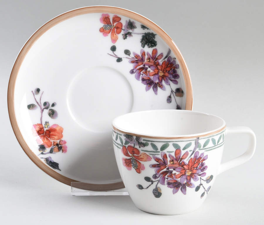Provencal Verdure Flat Cup & Saucer Set by Villeroy & Boch-1