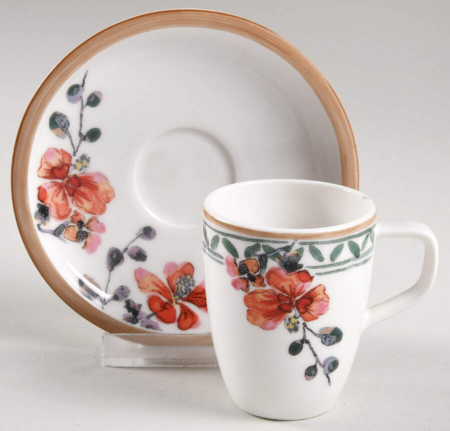 Provencal Verdure Flat Demitasse Cup & Saucer Set by Villeroy & Boch-1