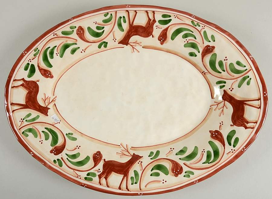 Renna 18" Oval Serving Platter by Vietri (Italy)-1