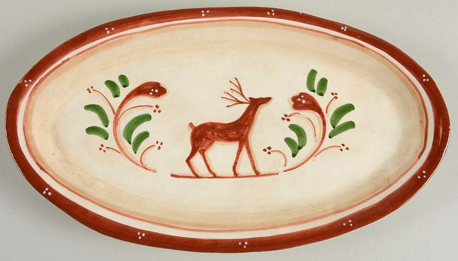 Renna 13" Oval Serving Platter by Vietri (Italy)-1