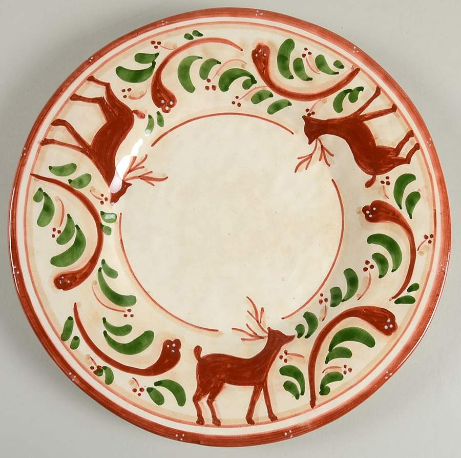 Renna Dinner Plate by Vietri (Italy)-1
