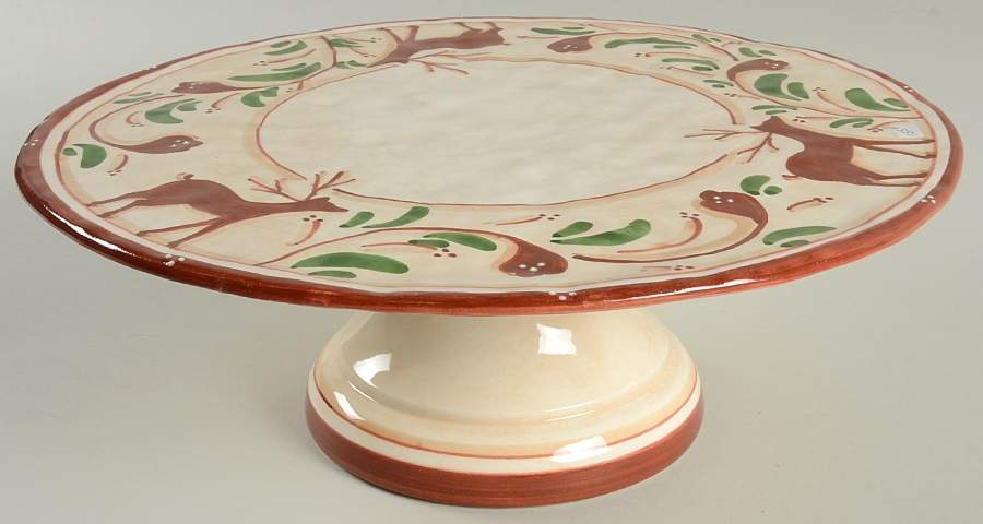 Renna 13" Diameter Pedestal Cake Stand by Vietri (Italy)-1