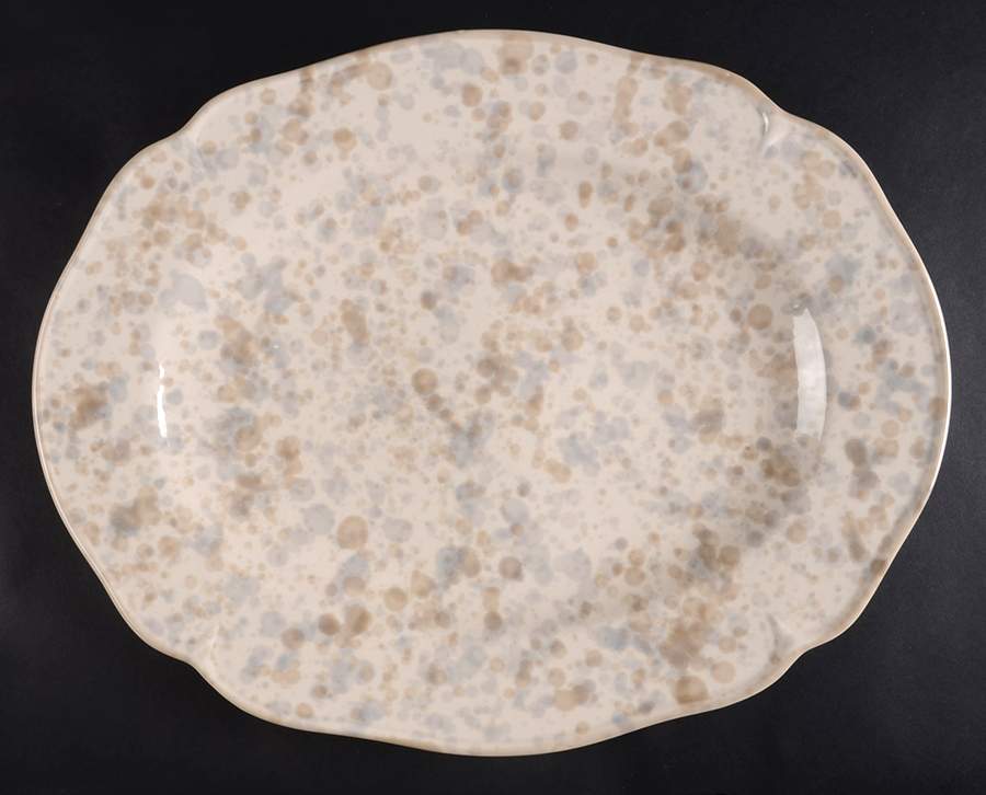 Speckle 16" Oval Serving Platter by Vietri (Italy)-1