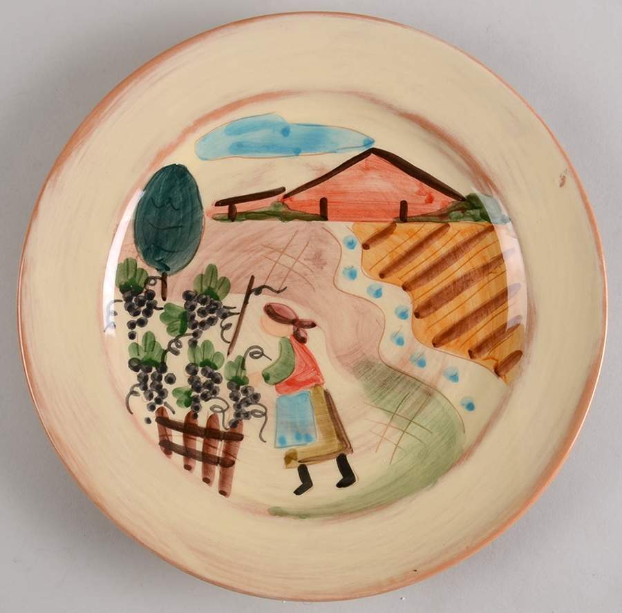 Toscana Dinner Plate by Vietri (Italy)-1