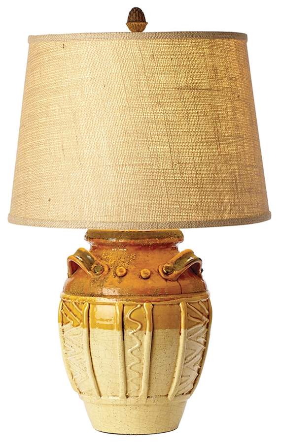 Montelupo 27" Electric Lamp & Shade by Vietri (Italy)-1