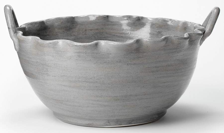 Slate Garden 16" Round Handled Bowl by Vietri (Italy)-1