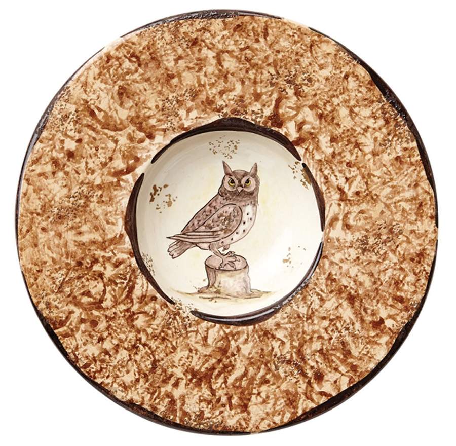 Wildlife 12" Wall Plate by Vietri (Italy)-1