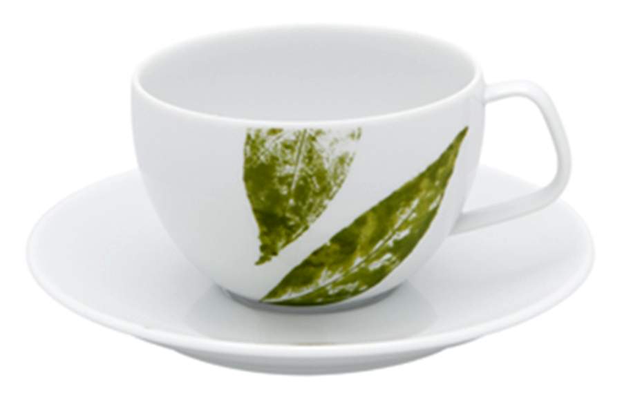 Foliage Flat Cup & Saucer Set by Vista Alegre-1