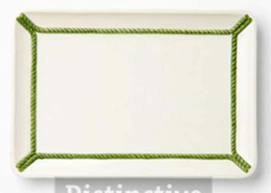 Corda Green 19" Rectangular Serving Platter by Vietri (Italy)-1
