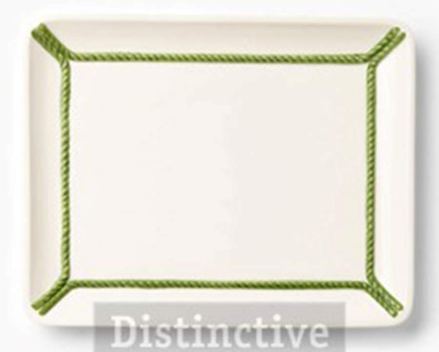 Corda Green 12" Rectangular Serving Platter by Vietri (Italy)-1