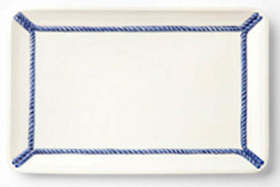Corda Blue 19" Rectangular Serving Platter by Vietri (Italy)-1