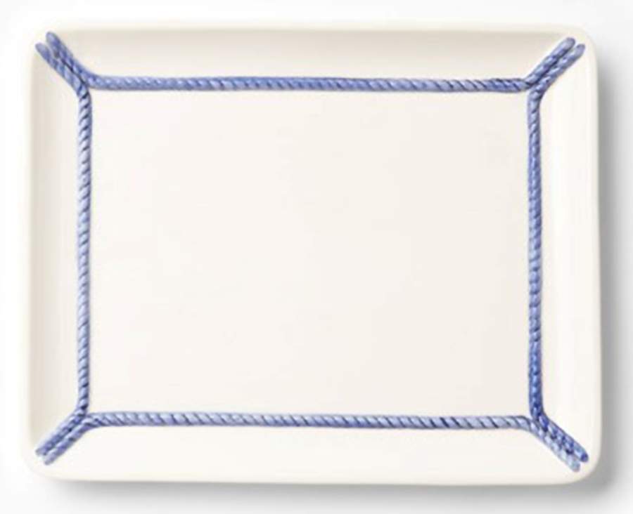 Corda Blue 12" Rectangular Serving Platter by Vietri (Italy)-1